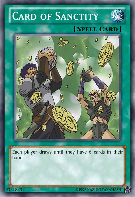 yu gi oh card of sanctity.
